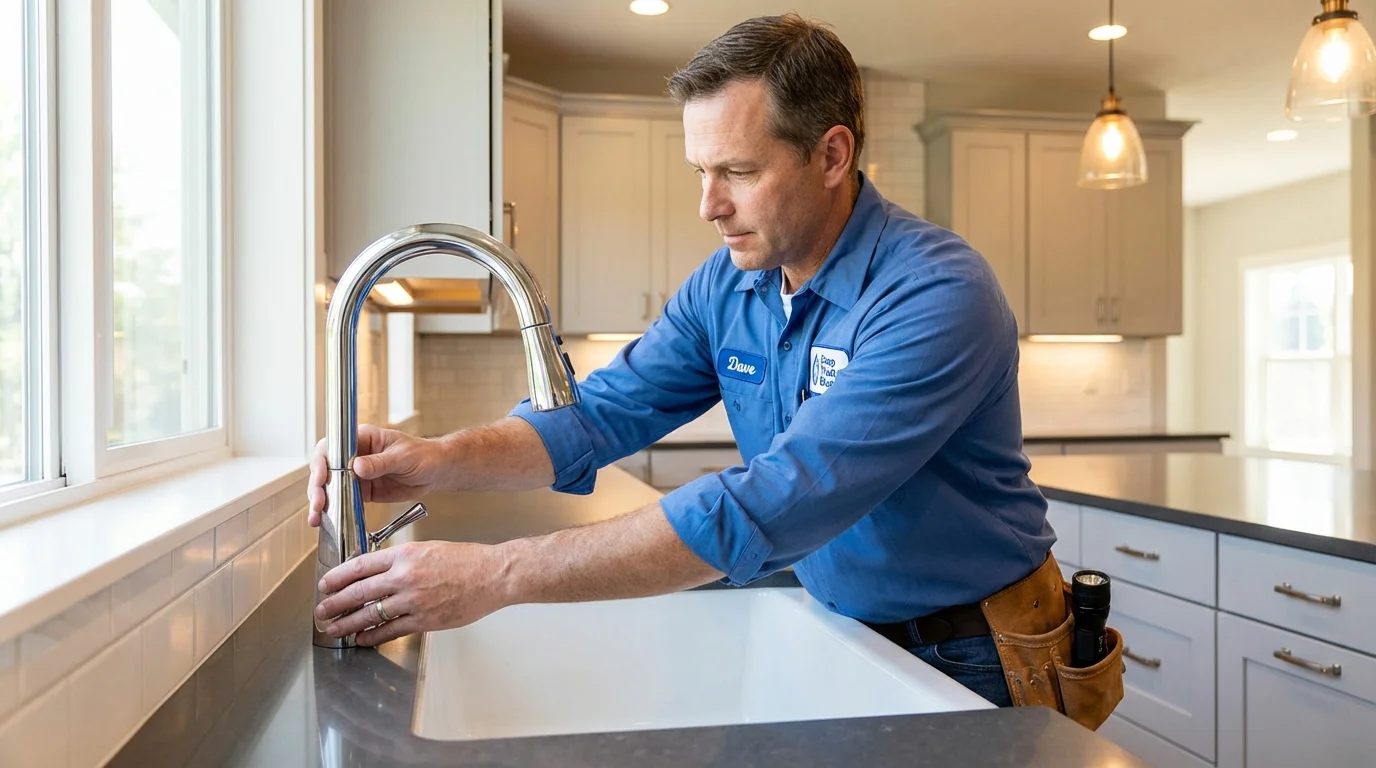 Kitchen faucet installation by Johns Plumbing LLC in Gas City