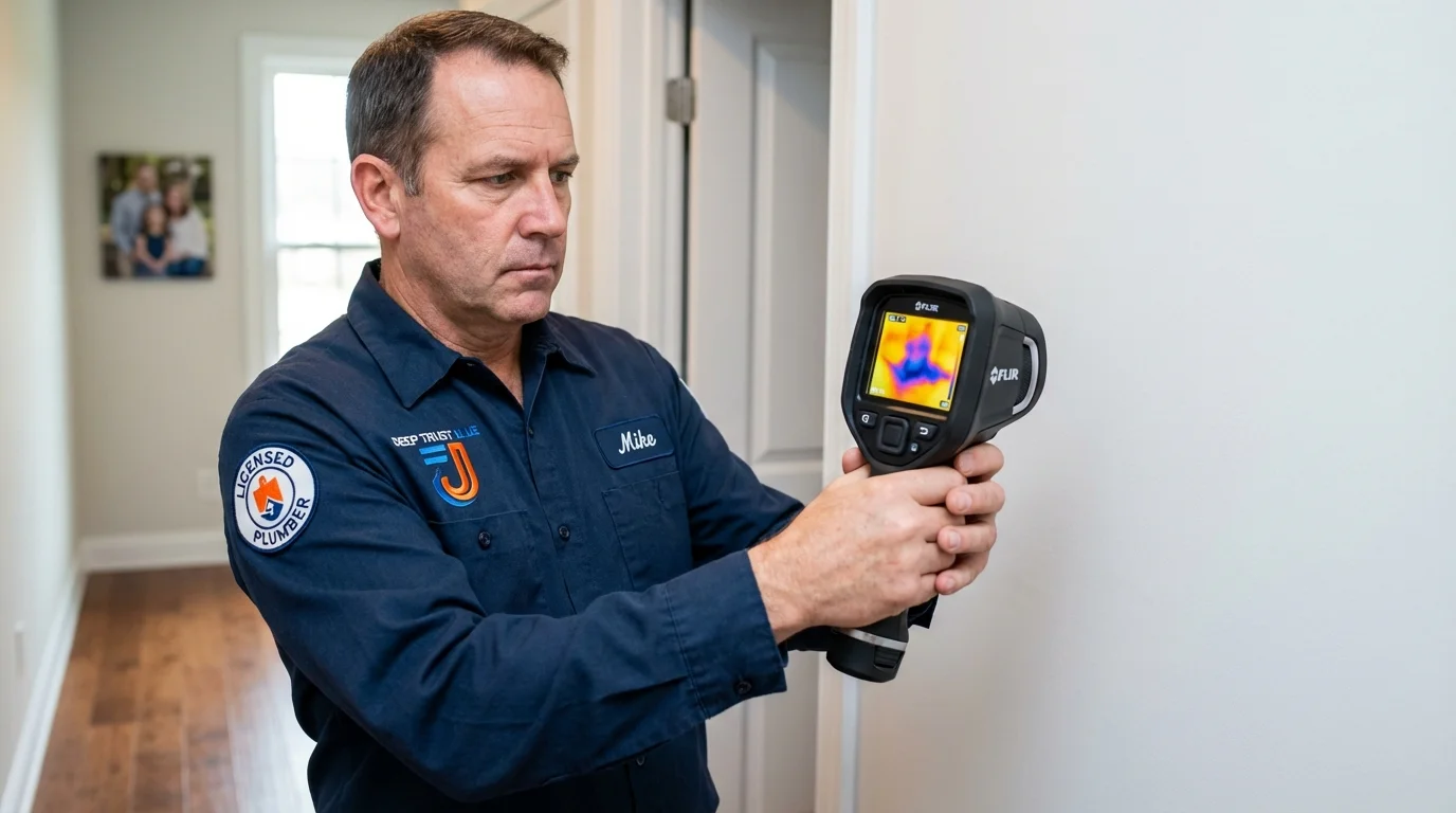 Thermal imaging leak detection by Johns Plumbing LLC in Gas City